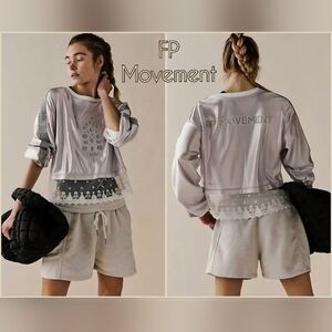 FP Movement Track Star Layer Rose Pink Quartz Size Small NWT